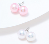 Honora Stainless Steel Set of 2 Cultured Pearl Stud Earrings